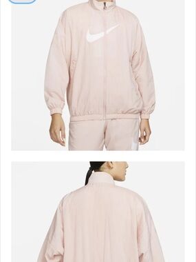 Nike Pale Pink Zip-Front Windbreaker Jacket